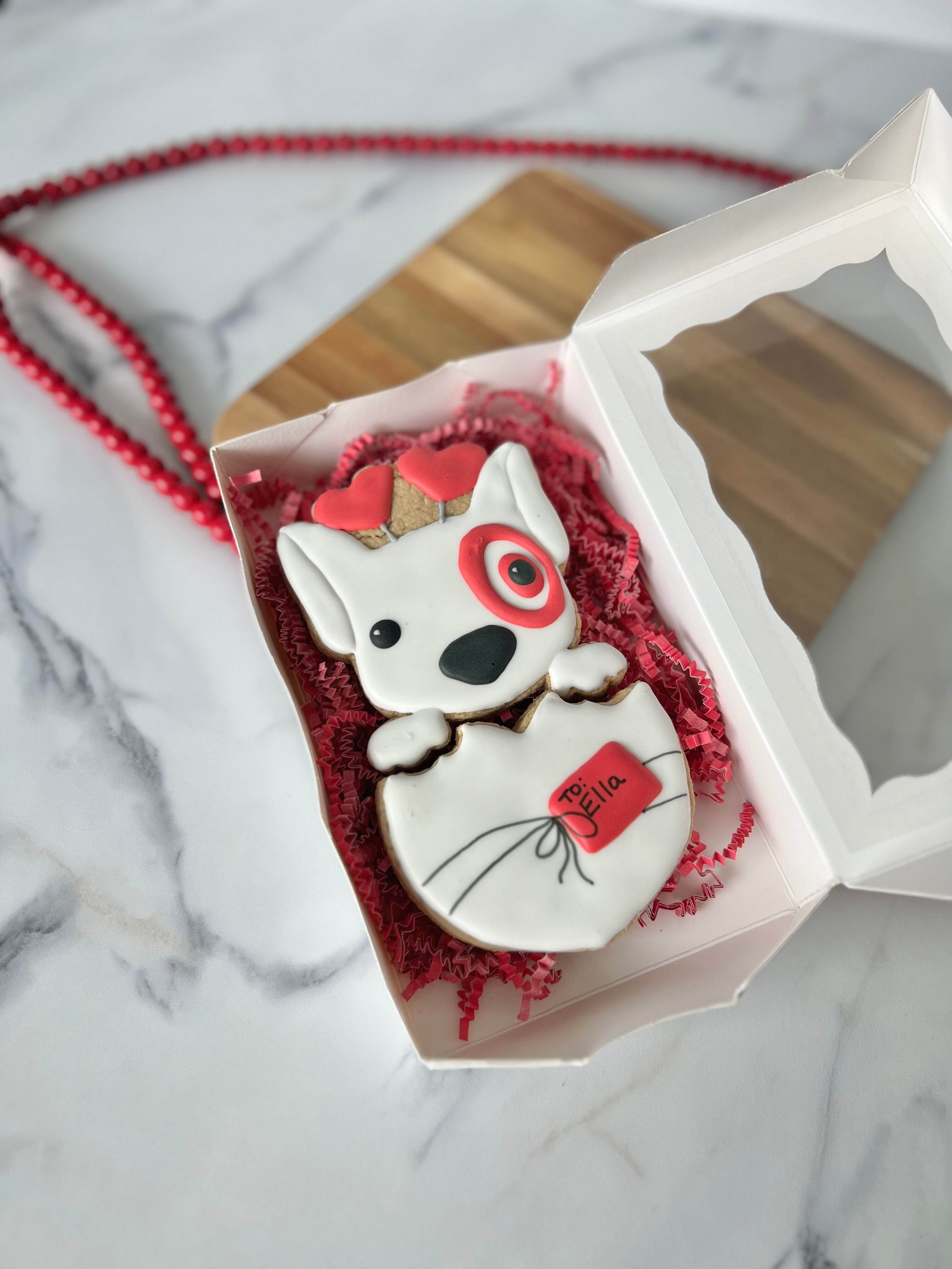 Valentine Target Dog Frosted Sweets by Jessica